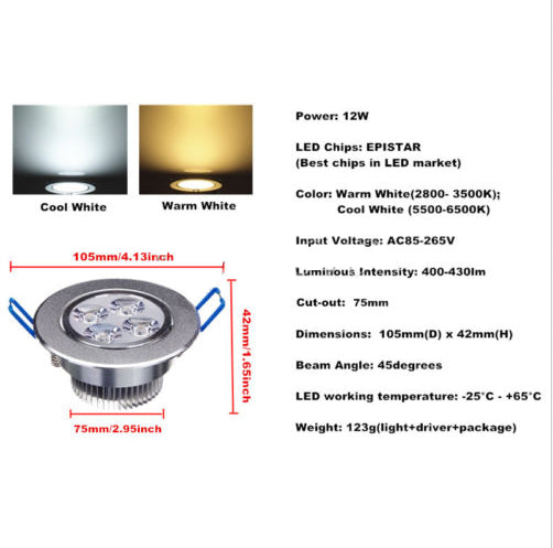 Recessed downlight spot rotatable 7X3W 85-265V LED lamp Dimmable Recessed led downlight LED Spotlight