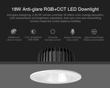 RGB + CCT LED downlight ceiling living room AC100~240V Smart phone APP/remote control/voice control