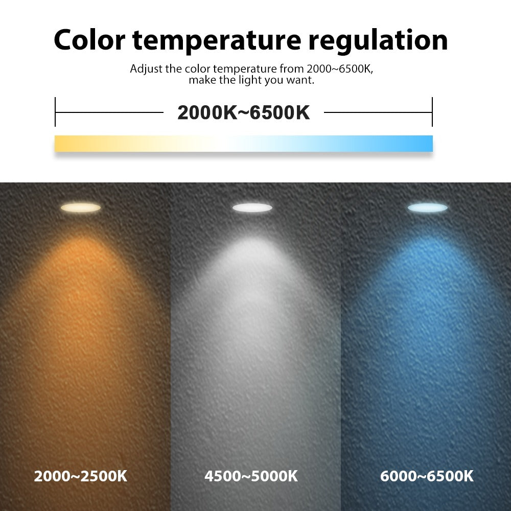 Zigbee Smart IP44 LED Recessed Downlight 6W 9W 12W For Bedroom Living Room Kitchen Corridor LED Ceiling Spot Light