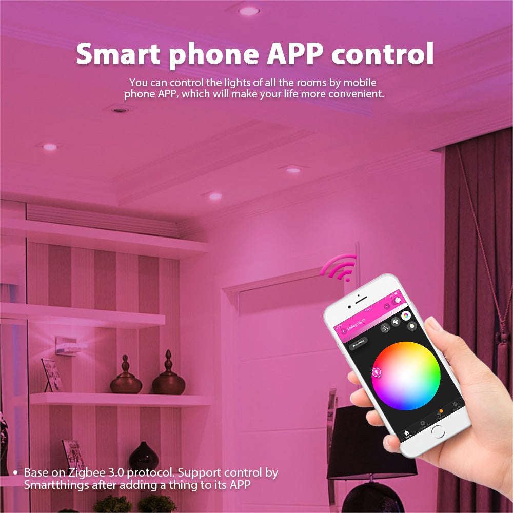 Zigbee Smart IP44 LED Recessed Downlight 6W 9W 12W For Bedroom Living Room Kitchen Corridor LED Ceiling Spot Light