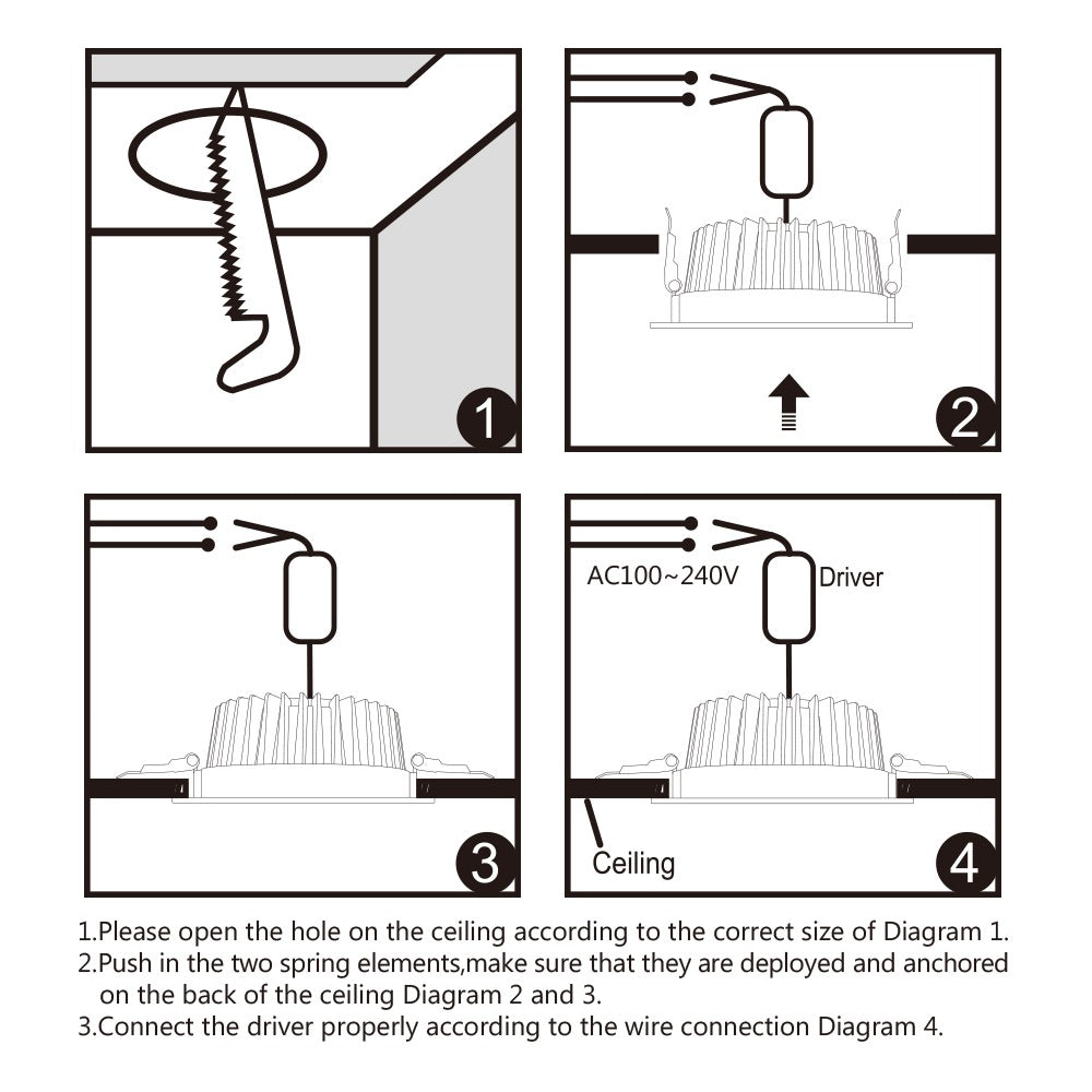 Zigbee Smart IP44 LED Recessed Downlight 6W 9W 12W For Bedroom Living Room Kitchen Corridor LED Ceiling Spot Light