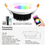 Zigbee Smart IP44 LED Recessed Downlight 6W 9W 12W For Bedroom Living Room Kitchen Corridor LED Ceiling Spot Light