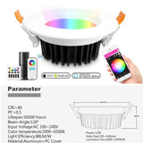 Zigbee Smart IP44 LED Recessed Downlight 6W 9W 12W For Bedroom Living Room Kitchen Corridor LED Ceiling Spot Light