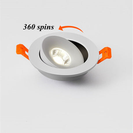Spot Led Downlight Recessed Ceiling Lamp 15W Dimmable White Black Indoor Led Spot Light 360° Adjustable For Living Room AC220V