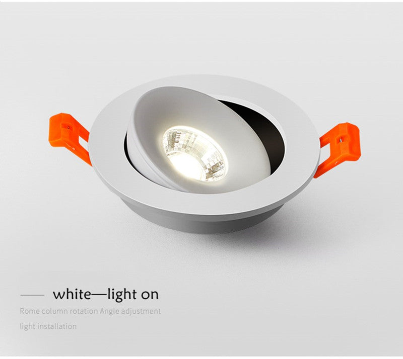 Spot Led Downlight Recessed Ceiling Lamp 15W Dimmable White Black Indoor Led Spot Light 360° Adjustable For Living Room AC220V