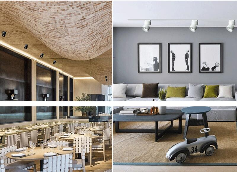 YRANK Mounted 15W 20W COB LED Dimmable Adjustable Recessed Ceiling Lamps Indoor Spot Downlights Black/White Body