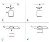 YRANK Mounted 15W 20W COB LED Dimmable Adjustable Recessed Ceiling Lamps Indoor Spot Downlights Black/White Body