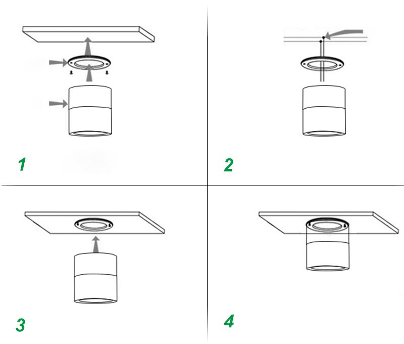 YRANK Mounted 15W 20W COB LED Dimmable Adjustable Recessed Ceiling Lamps Indoor Spot Downlights Black/White Body