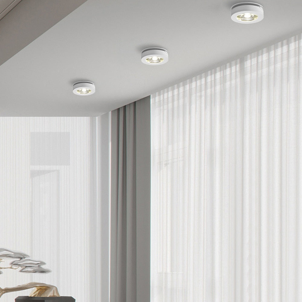 Black White Foldable Surface Mounted LED Downlight Recessed Ceiling Light COB SpotLight