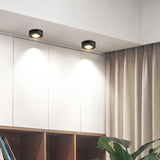 Black White Foldable Surface Mounted LED Downlight Recessed Ceiling Light COB SpotLight