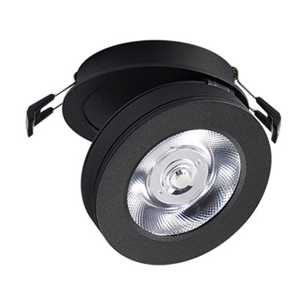 Black White Foldable Surface Mounted LED Downlight Recessed Ceiling Light COB SpotLight