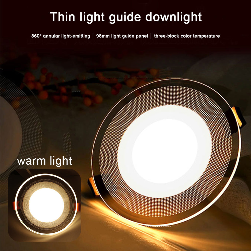 LED Downlight 5W LED Lamp 220V Spotlight Recessed Round Panel Light 3 Colors Changeable Indoor Lighting Down light