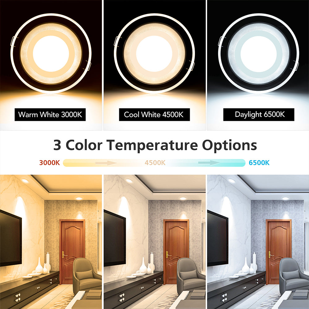 LED Downlight 5W LED Lamp 220V Spotlight Recessed Round Panel Light 3 Colors Changeable Indoor Lighting Down light