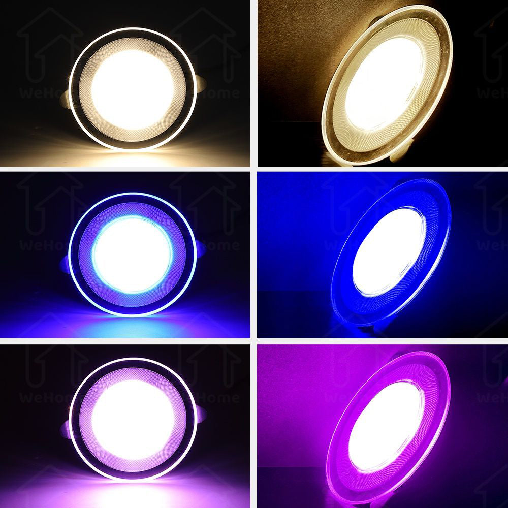 LED Downlight 5W LED Lamp 220V Spotlight Recessed Round Panel Light 3 Colors Changeable Indoor Lighting Down light