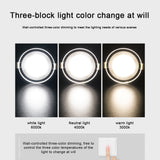 LED Downlight 5W LED Lamp 220V Spotlight Recessed Round Panel Light 3 Colors Changeable Indoor Lighting Down light