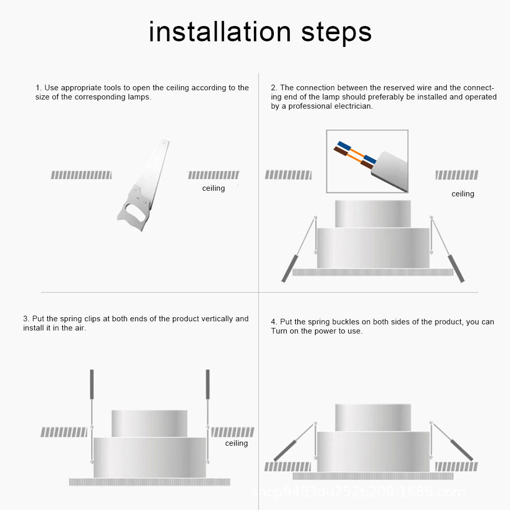 LED Downlight 5W LED Lamp 220V Spotlight Recessed Round Panel Light 3 Colors Changeable Indoor Lighting Down light