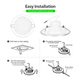 LED Downlight 5W LED Lamp 220V Spotlight Recessed Round Panel Light 3 Colors Changeable Indoor Lighting Down light