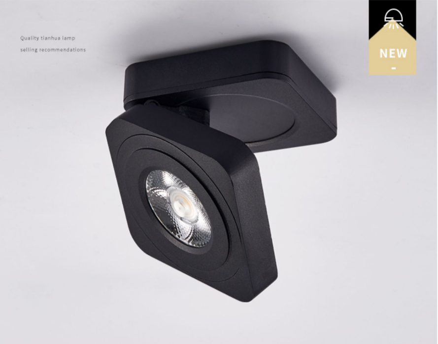 Led Ceiling Lamps Spot Light 360 Degree Rotation Downlights Surface Mounted AC85-265V 7W 10W 12W 15W Folding COB LED Downlights