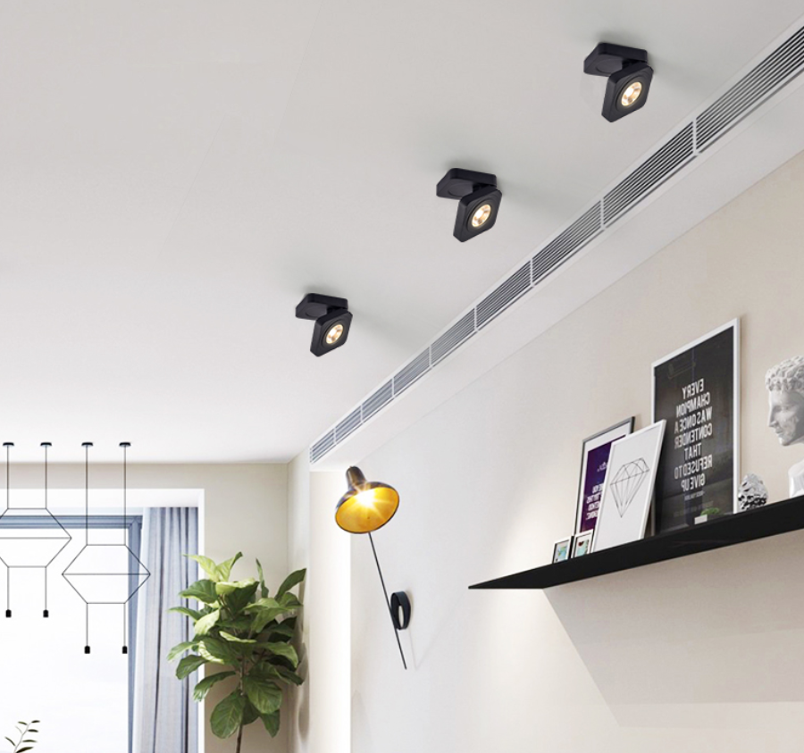 Led Ceiling Lamps Spot Light 360 Degree Rotation Downlights Surface Mounted AC85-265V 7W 10W 12W 15W Folding COB LED Downlights