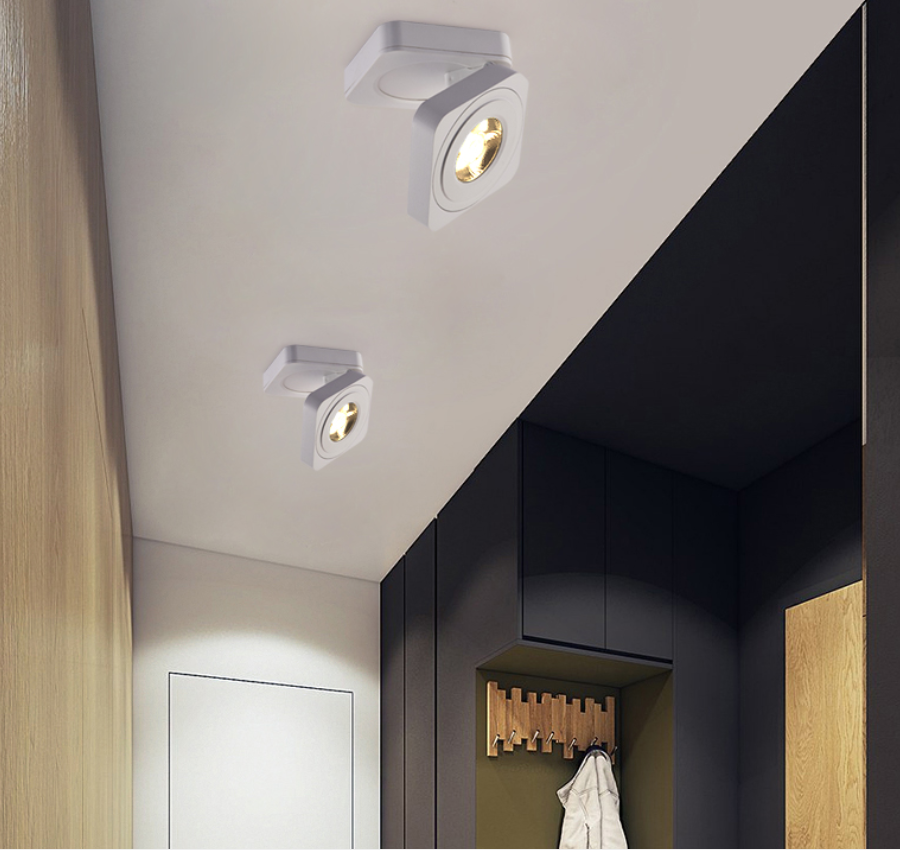 Led Ceiling Lamps Spot Light 360 Degree Rotation Downlights Surface Mounted AC85-265V 7W 10W 12W 15W Folding COB LED Downlights