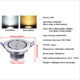 Recessed downlight spot rotary 7X3W 85-265V LED lamp Spotlight For Background Bar Restaurant home Decor