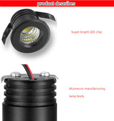 LED Downlight ultra small 3W 85~265V round embedded LED spotlight COB shop interior kitchen counter home lighting
