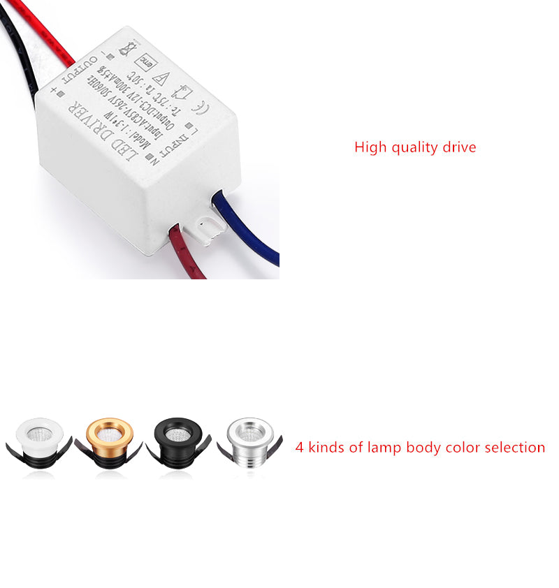 LED Downlight ultra small 3W 85~265V round embedded LED spotlight COB shop interior kitchen counter home lighting