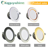 Kaguyahime 10 Pcs Downlight LED Natural White/Warm/Cold White 5W 3W Downlights AC 220V 240V Silver Indoor Round Recessed Lighting