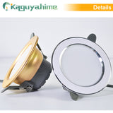 Kaguyahime 10 Pcs Downlight LED Natural White/Warm/Cold White 5W 3W Downlights AC 220V 240V Silver Indoor Round Recessed Lighting