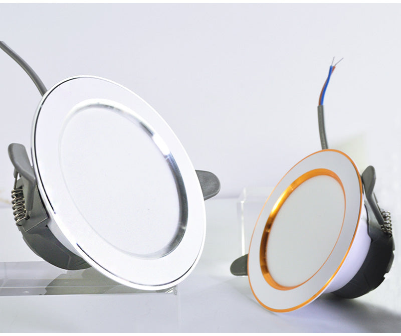 Kaguyahime 10 Pcs Downlight LED Natural White/Warm/Cold White 5W 3W Downlights AC 220V 240V Silver Indoor Round Recessed Lighting