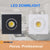 Square 3W AC90-260V DC12V LED Ceiling Downlight Epistar LED Lamp Recessed Spot light+LED Driver for Indoor Lighting