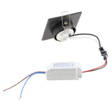 Square 3W AC90-260V DC12V LED Ceiling Downlight Epistar LED Lamp Recessed Spot light+LED Driver for Indoor Lighting