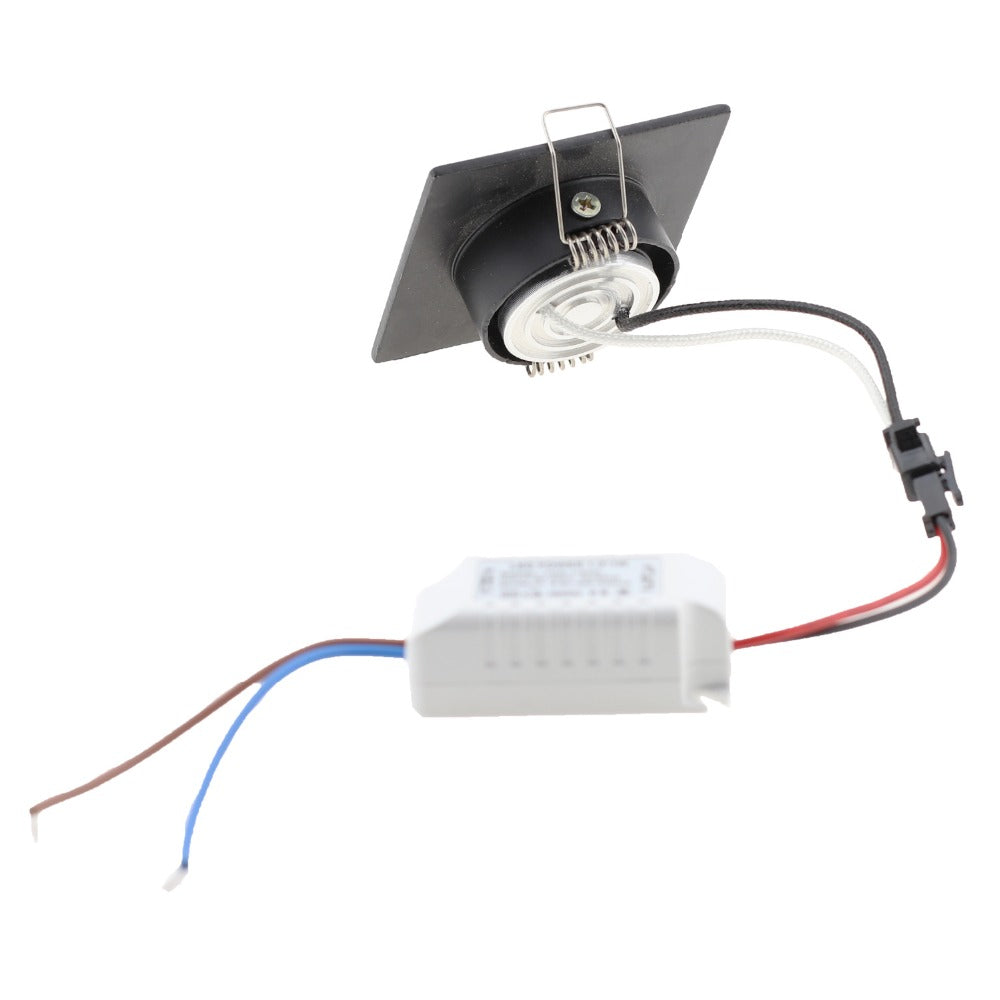 Square 3W AC90-260V DC12V LED Ceiling Downlight Epistar LED Lamp Recessed Spot light+LED Driver for Indoor Lighting