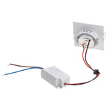 Square 3W AC90-260V DC12V LED Ceiling Downlight Epistar LED Lamp Recessed Spot light+LED Driver for Indoor Lighting