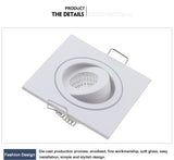 Square 3W AC90-260V DC12V LED Ceiling Downlight Epistar LED Lamp Recessed Spot light+LED Driver for Indoor Lighting