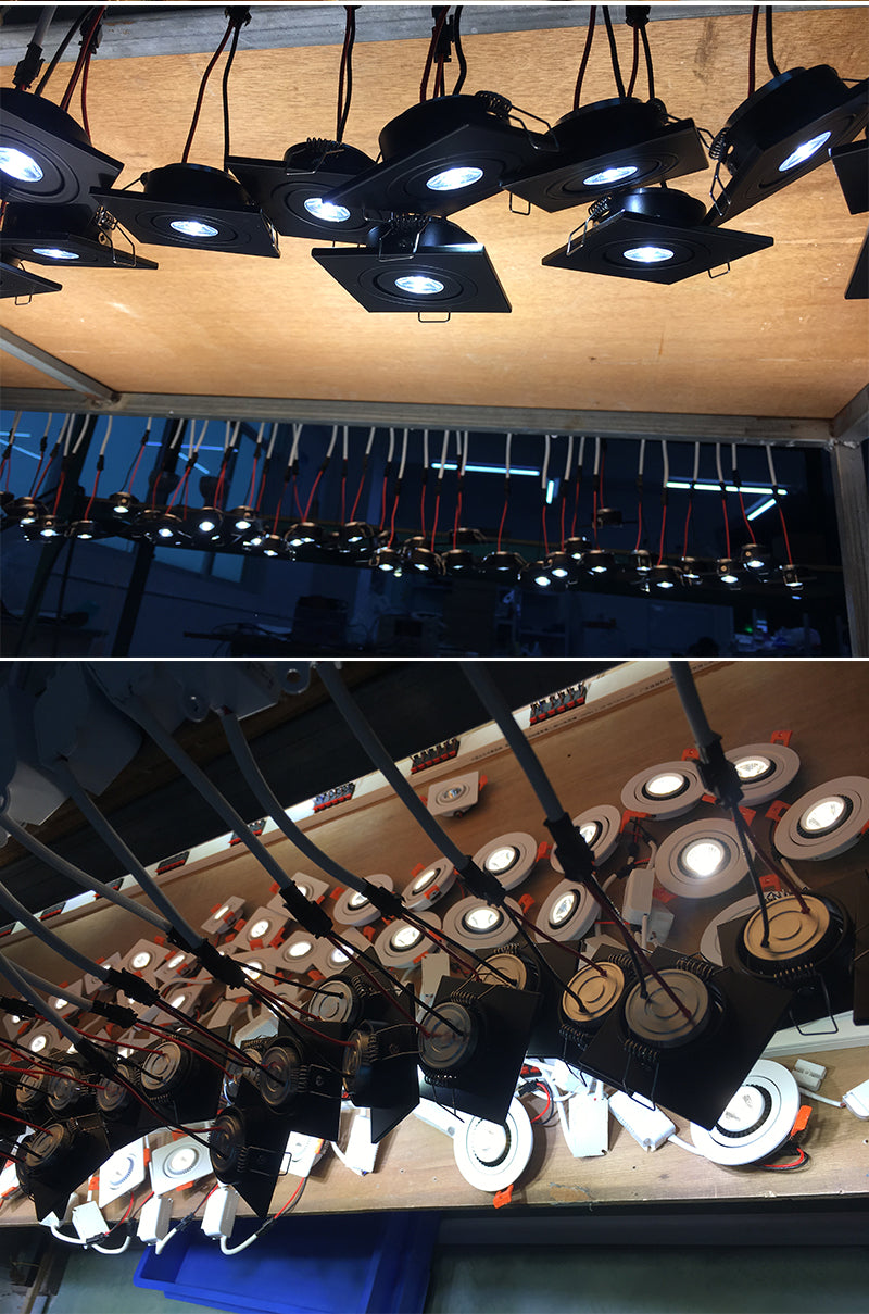 Square 3W AC90-260V DC12V LED Ceiling Downlight Epistar LED Lamp Recessed Spot light+LED Driver for Indoor Lighting