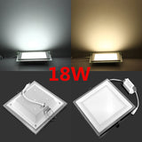 Dimmable LED Panel Downlight Square/Round Glass Panel Lights High Brightness SMD5630 AC85-265V Ceiling Recessed Lamps For Home