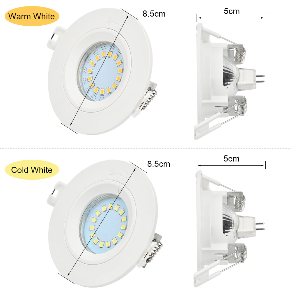 LED Downlight White Ceiling 3w AC 220V Led Downlight 2pcs Cold Warm White Led Light For Bedroom