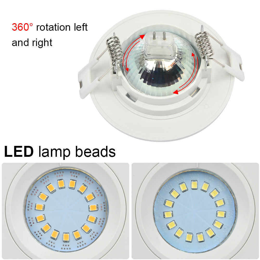 LED Downlight White Ceiling 3w AC 220V Led Downlight 2pcs Cold Warm White Led Light For Bedroom