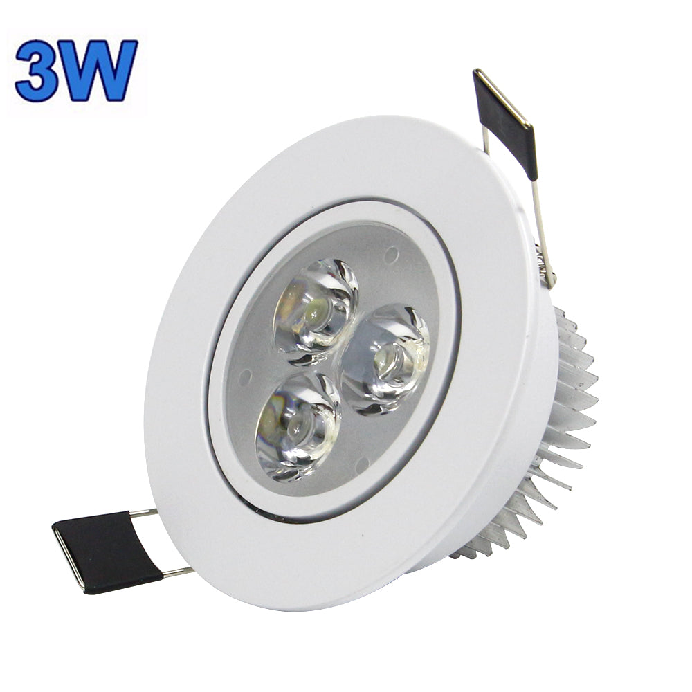 DBF White Housing LED Ceiling Recessed Downlight Dimmable 3W 4W 5W 7W Warm White LED Spot Light AC 110V/220V Kitchen