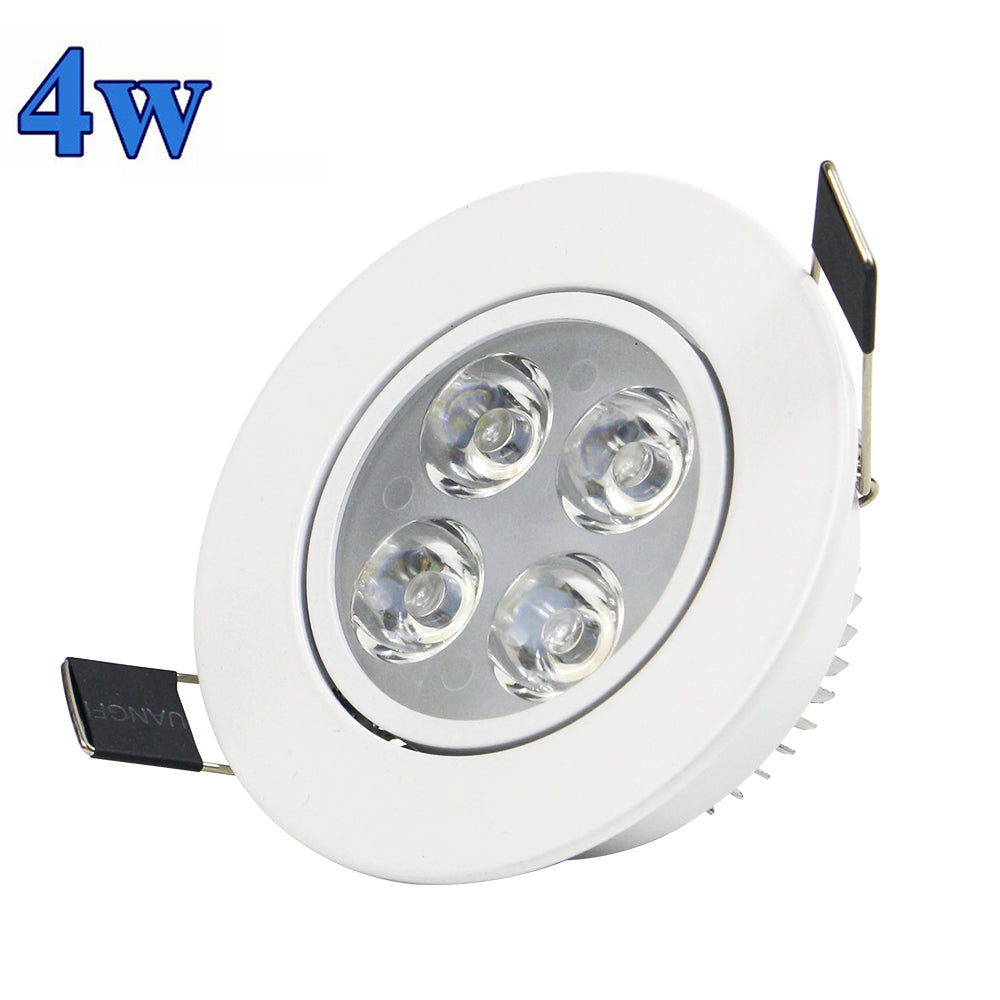 DBF White Housing LED Ceiling Recessed Downlight Dimmable 3W 4W 5W 7W Warm White LED Spot Light AC 110V/220V Kitchen