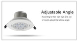 DBF White Housing LED Ceiling Recessed Downlight Dimmable 3W 4W 5W 7W Warm White LED Spot Light AC 110V/220V Kitchen