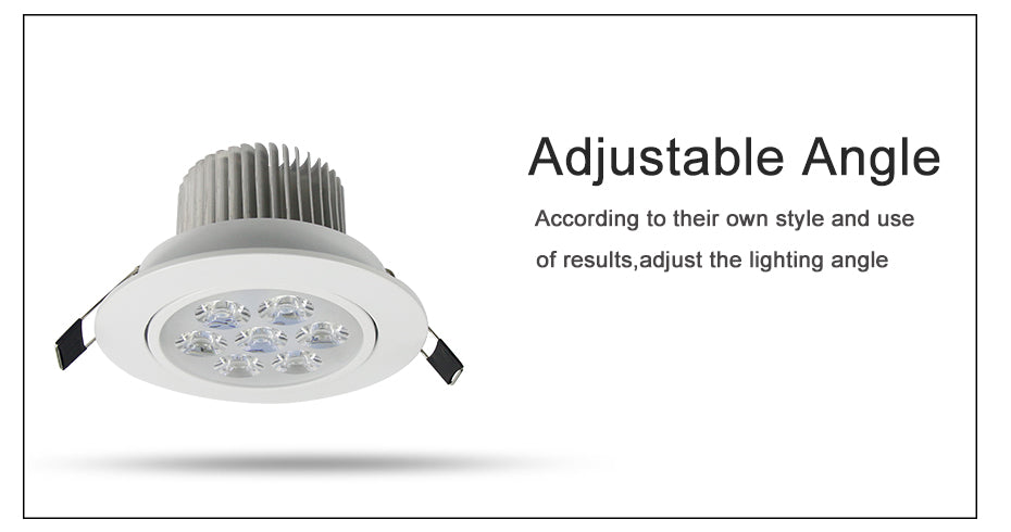 DBF White Housing LED Ceiling Recessed Downlight Dimmable 3W 4W 5W 7W Warm White LED Spot Light AC 110V/220V Kitchen