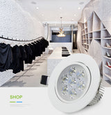 DBF White Housing LED Ceiling Recessed Downlight Dimmable 3W 4W 5W 7W Warm White LED Spot Light AC 110V/220V Kitchen