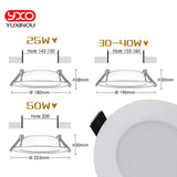 Aluminum Round Led Downlights 3 emitting color changeable Led Panel Light AC220-265V Recessed LED Ceiling down lights