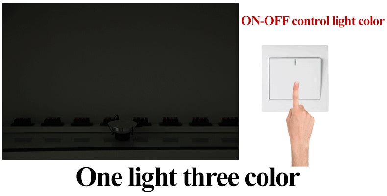 Aluminum Round Led Downlights 3 emitting color changeable Led Panel Light AC220-265V Recessed LED Ceiling down lights