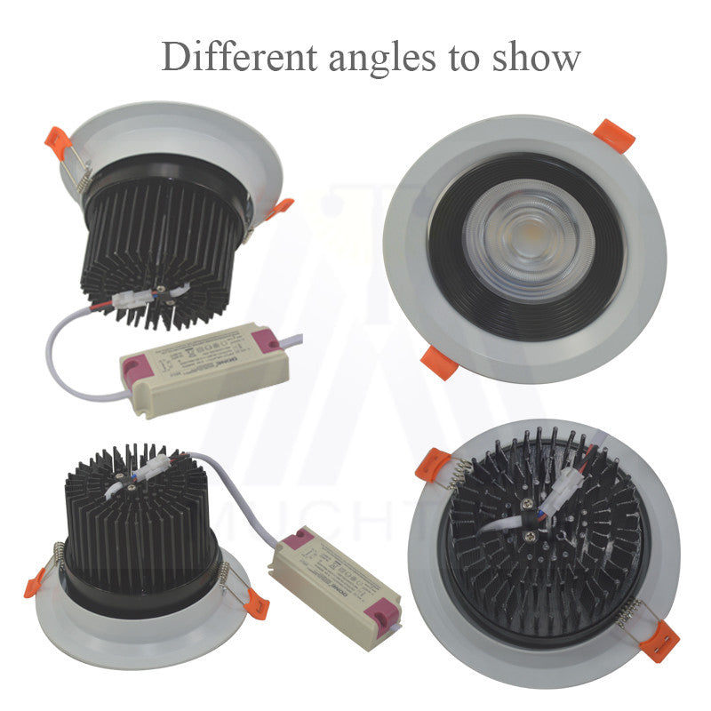 New Aluminum Dimmable Led Downlights COB AC85-265V 7w 12w 20w led ceiling downlight round ceiling spot light lamp with driver