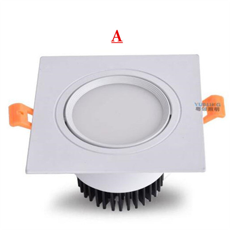 Dimmable High Quality Recessed LED Downlights 7W 9W 12W 15W 18W COB Spot Light AC85-265V Ceiling Lamp Square Panel Light
