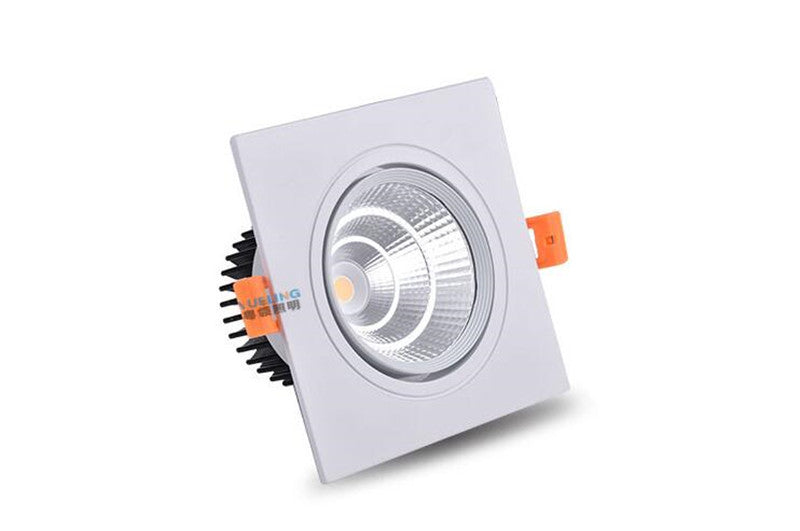 Dimmable High Quality Recessed LED Downlights 7W 9W 12W 15W 18W COB Spot Light AC85-265V Ceiling Lamp Square Panel Light
