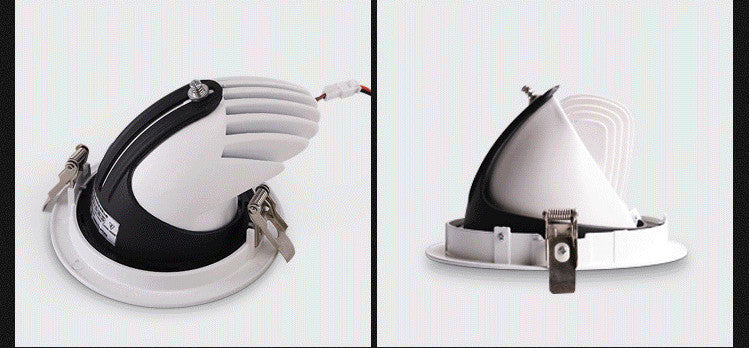 Dimmable Embedded retractable LED COB Ceiling 10W 15W 20W 30W AC85-265V adjustable 360 Degree LED Trunk Downlight Home lighting